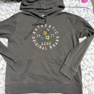 Grey Floral EmbroideryAeropostale hoodie